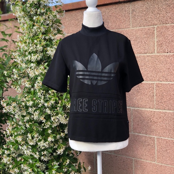 Adidas Black Short Sleeve Tee Turtleneck - Picture 1 of 9